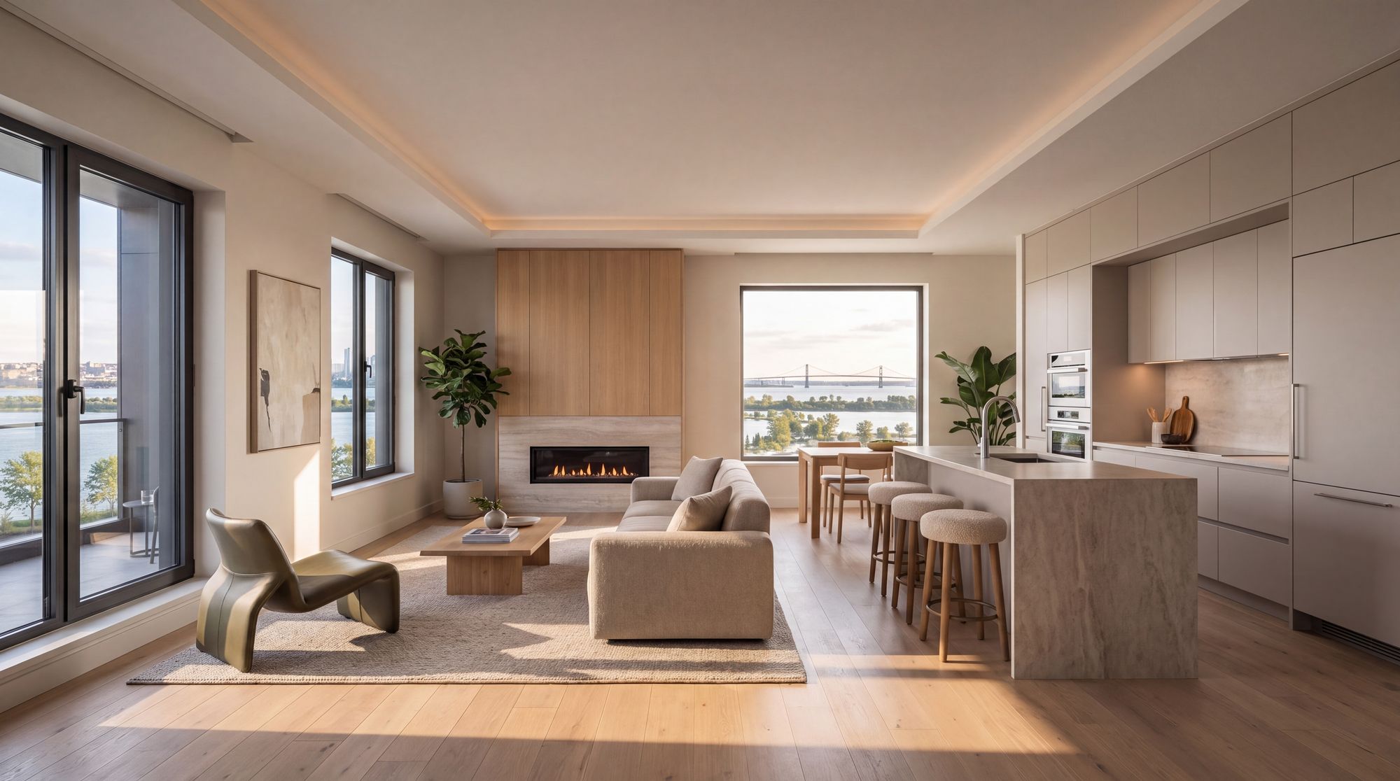 Interior with river view